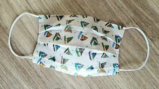 Fabric Face Mask Tutorial DIY - Como Fazer Máscara de Tecido Para Proteçao De Rosto Com Filtro