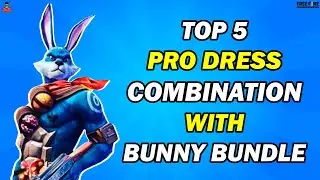 Top 5 Pro Dress Combination With Bunny Bundle In Free Fire | Bunny Warrior Bundle Return 2022