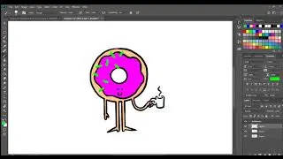 jasey crowl draws Professor Donut in Photoshop - timelapse