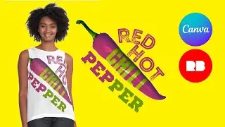 How to use canva to design T-shirt Print on Demand in redbbuble | canva tutorial