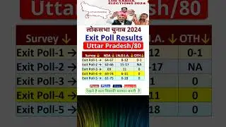 Exit Poll Results for Uttar Pradesh 2024 