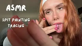 ASMR spit painting words on your face 🎨