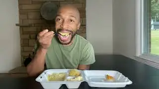 ASMR having dinner 🍽️ cabbage dressing, and potato salad 🥔🥬🍞