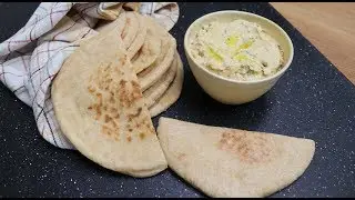 Pita Bread - How to make soft and chewy 100% whole wheat pita bread at home (no oven)