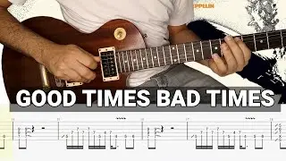 Good Times Bad Times Led Zeppelin Guitar Tab Cover Lesson Tutorial