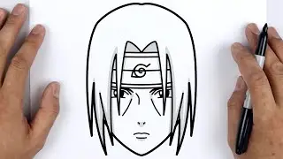 How to DRAW ITACHI UCHIHA from Naruto Shippuden - Easy Anime drawing