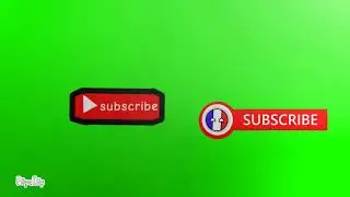 Animated green screen subscribe button