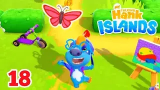 Hank likes catching butterflies! My Talking Hank Islands Gameplay Walkthrough - Part 18