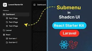 Create Submenu in Shadcn UI | Laravel React Starter Kit Tutorial