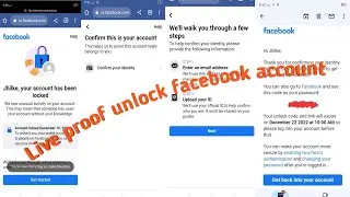 Facebook account live proof unlock #facebook #account #locked account