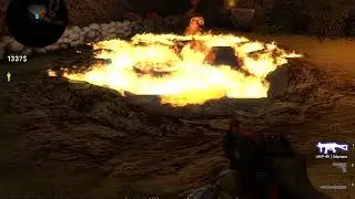 The fire burns in the water