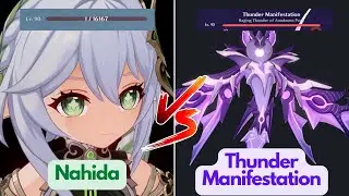 1 HP Nahida vs Thunder Manifestation - Genshin Impact Challenge