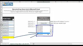 How to Create Dynamic Drop Down List in Excel Using 4 Different Methods