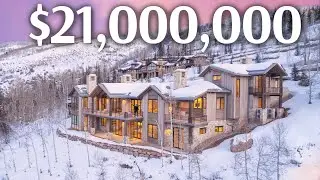 Inside a $21,000,000 Modern Colorado Mountainside Oasis | MEGA MANSION TOUR