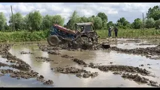 FORD 5000 Çamurda Kalıyor Yardımına Massey 286 Gold Yetişiyor Prinç Tarlası Hazırlam 