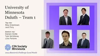 The 2024 Research Challenge Local Finals - UMD Team 1
