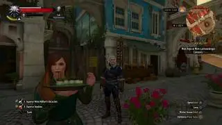 The Witcher 3 - Toussaint woman stuffing her face