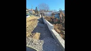 Изграждане на стъпка за ограда - тип подпорна стена