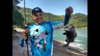 PESCARIA na PRAIA DO SANGAVA -   GUARUJÁ