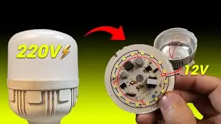 12V Light from Old 220V LED Bulb – Perfect for Blackouts!