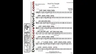 Drum Score - INXS - Need You Tonight (Preview)