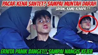 PRANK MUNTAH DARAH DIMOBIL,PACAR PANIK BANGET