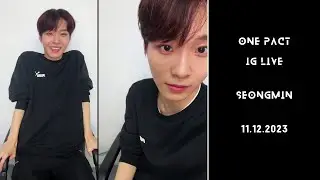 #SEONGMIN #성민 #ソンミン  인스타 라이브 | IG LIVE | 11.12.2023