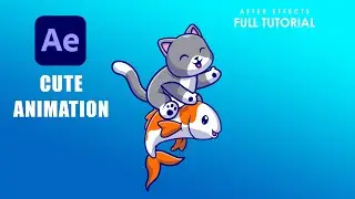 Cat animation tutorial | Cute animation in after effects | after effects for beginners in hindi