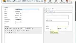 Components Newsfeeds Categories Edit