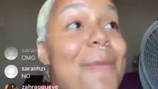 Lmfaoooooo so my friend was bleaching her hair on live and this happened