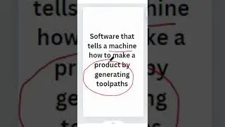 What is CAM? Computer Aided Manufacturing ? #selfstudy179 #youtubeshorts