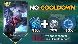 WHEN GLOBAL SABER ABUSE THIS NEW COOLDOWN EMBLEM AND BUILD IN RANKED GAME!!(please try)
