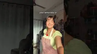 she gives him a pink lemonade #relatable #acting #shorts #funny