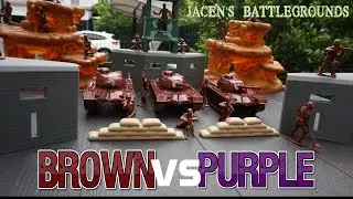 Brown vs Purple | Plastic Army Men Nerf Wars