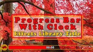 DaVinci Resolve 16 Fusion custom effects library title. Progress Bar Clock Logo BG.