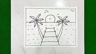 how to draw a scenery tutorial / scenery drawing