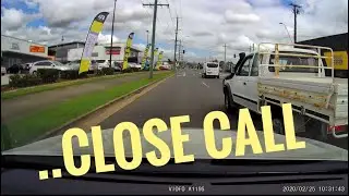 Bad driver Dash cam close call