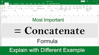 How to use Concatenate formula in excel