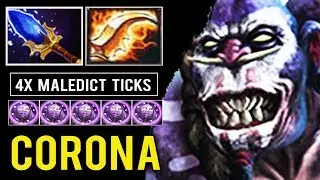 NEW CORONA HERO MID 4x Maledict Burn To Death Scepter WD Crazy Combo 7.24 Dota 2