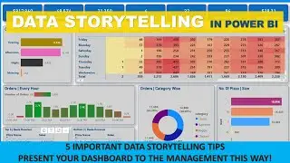 Data Storytelling in Power BI | key elements of Storytelling | Presenting Visuals using Dashboards
