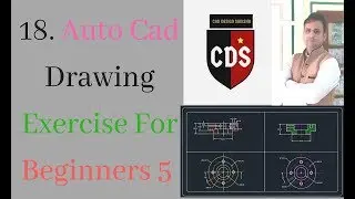 18. Auto Cad 2d Drawing Exercises For Beginners 6