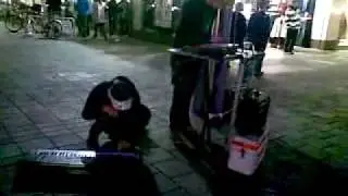Falling Through Walls busking in Rundle Mall