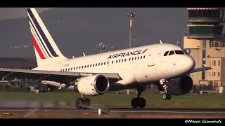 Air France Airbus A318 VERY SHORT LANDING! 350m @ Florence Peretola Airport (FLR/LIRQ)