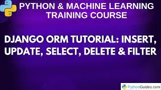 Django ORM Tutorial: Insert, Update, Select, Delete & Filter