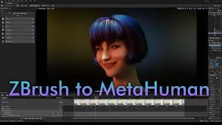 Custom Blendshape from Zbrush to MetaHuman character Timelapse.