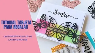 ✂Tutorial, tarjeta simple y limpia - Técnica de armando y montaje con pocos elementos ✂