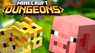 Attacking Pigs and Cheetahs in Minecraft Dungeons | Nintendo Switch Gameplay | Let's Play