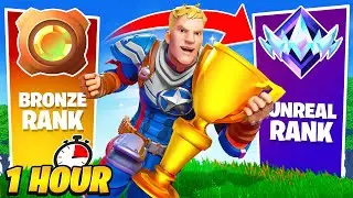 How HIGH of a RANK Can I Get in 1 HOUR... (Fortnite)