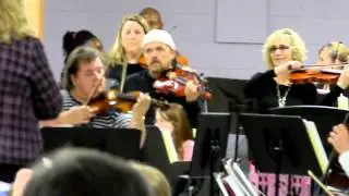 Daddy playing violin at Abby's concert... surprise guest.. PARENTS!