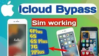 Iphone 6sPlus Icloud Bypass With Sim working / Icloud bypass 6Plus ,6s,6splus //Hello Bypass 6splus/